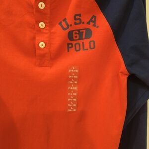 Polo by Ralph Lauren Red and Black Classic Fit Shirt
